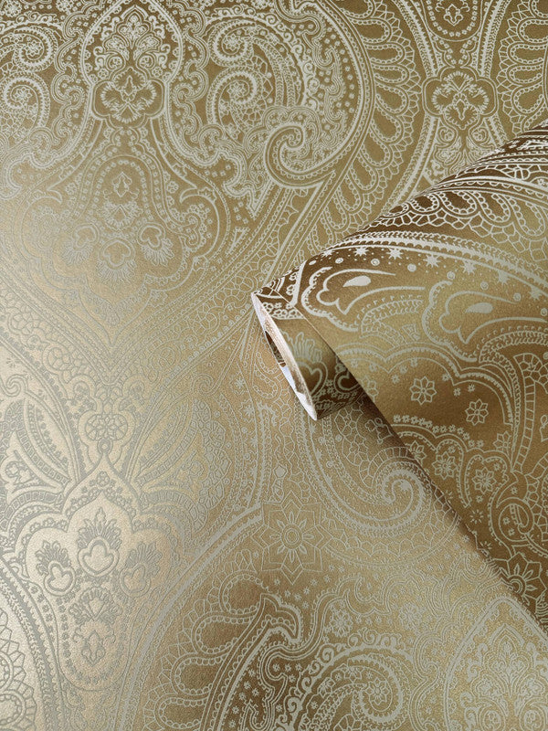 Lace  Wallpaper in Gold