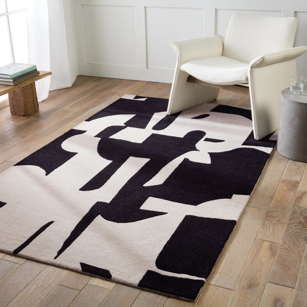 Anthem Hand Tufted Noverre Black & Cream Rug 5