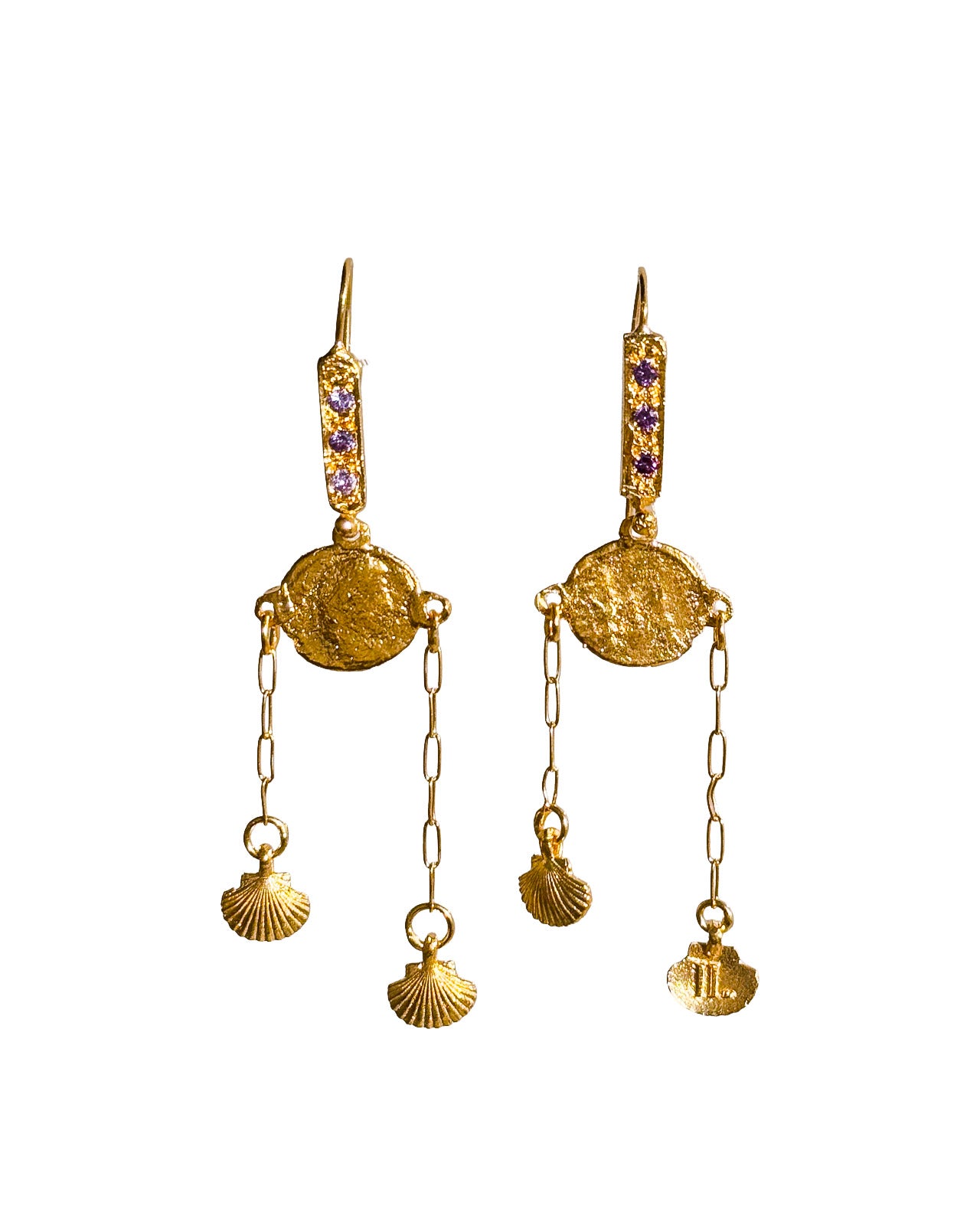 Near Miss Amethyst Earrings