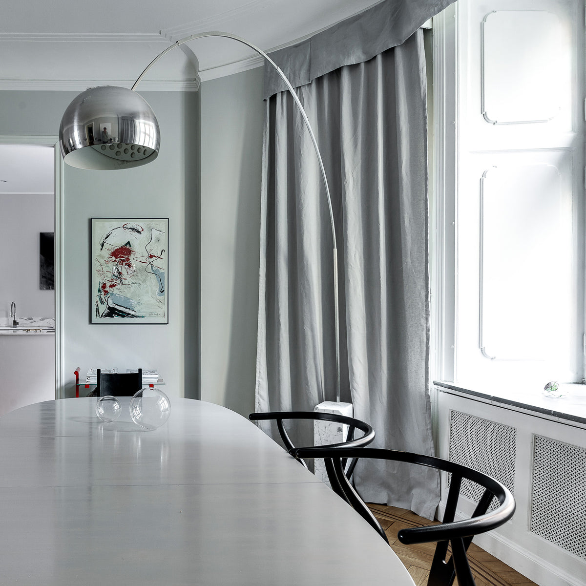 Arco Aluminum Stainless Floor Lighting