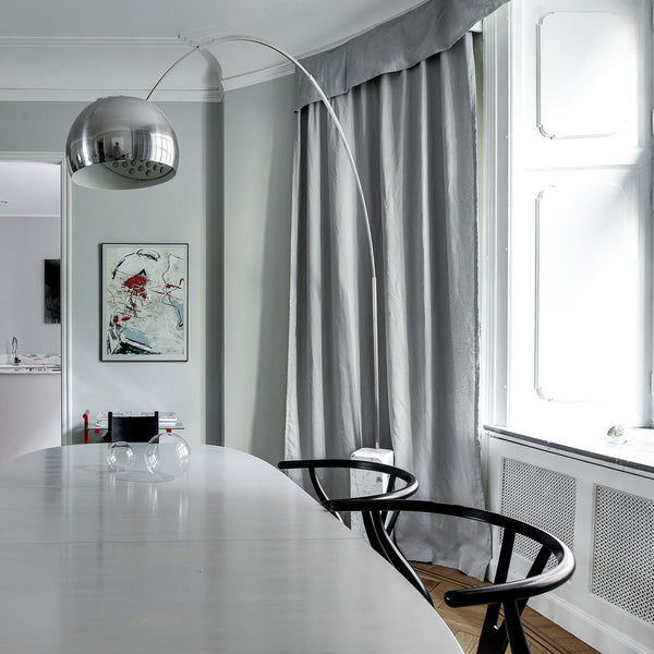 Arco Aluminum Stainless Floor Lighting