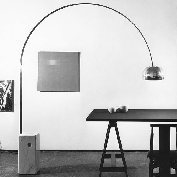 Arco Aluminum Stainless Floor Lighting