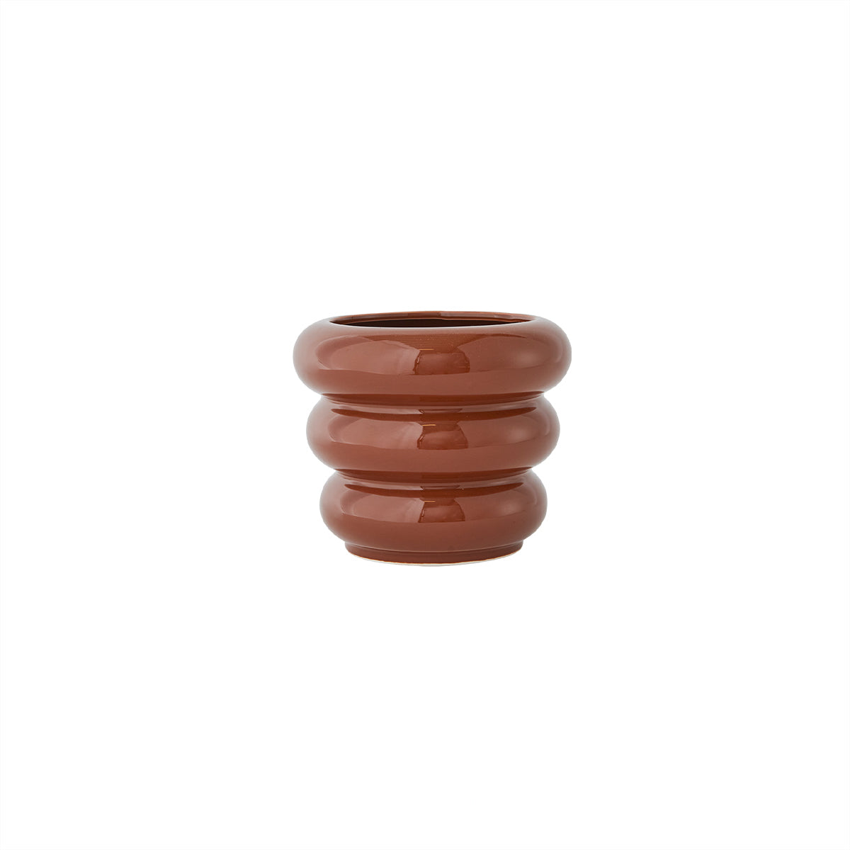 awa pot small shiny caramel 1
