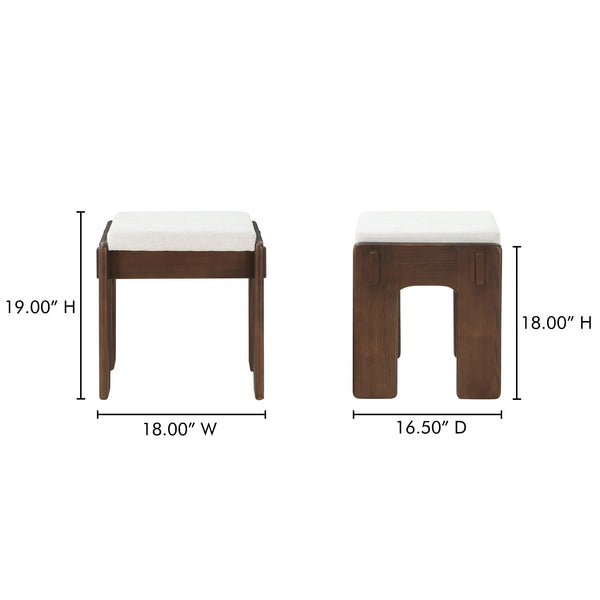 Ashby Stool Walnut Stained Ash Moes Home Collection Mhc Bc 1134 20 7