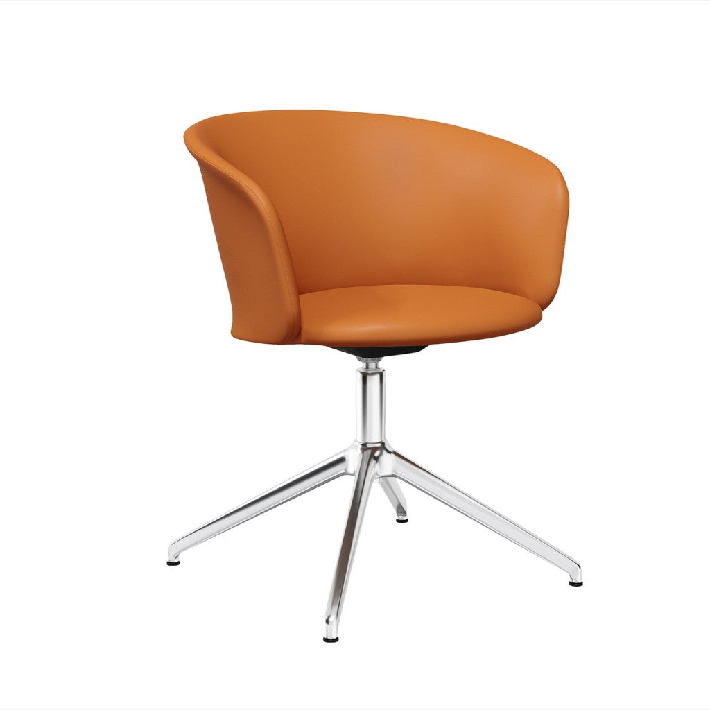Kendo Cognac Leather Swivel Chair 4 Star Return Hem 20242 2