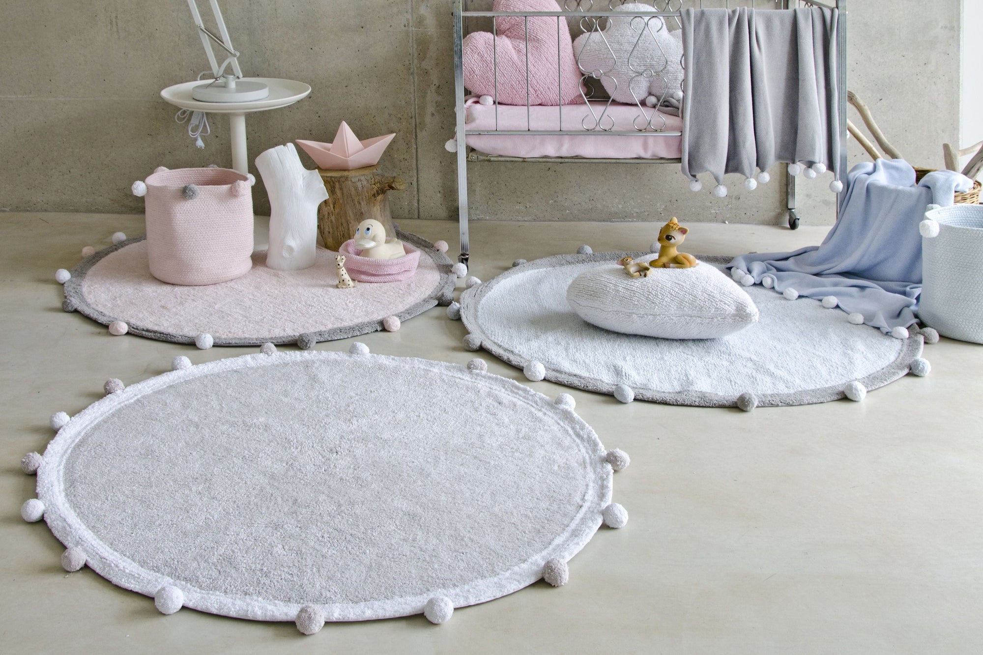 Bubbly Rug in Light Grey design by Lorena Canals