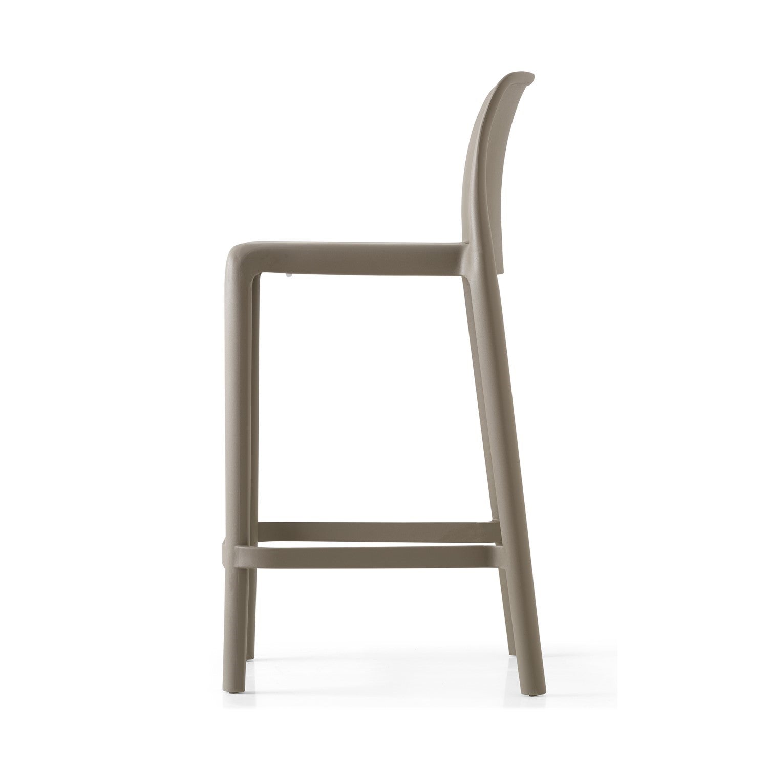 Bayo Taupe Polypropylene Counter Stool By Connubia Cb19840009000000000000A Open Box 2