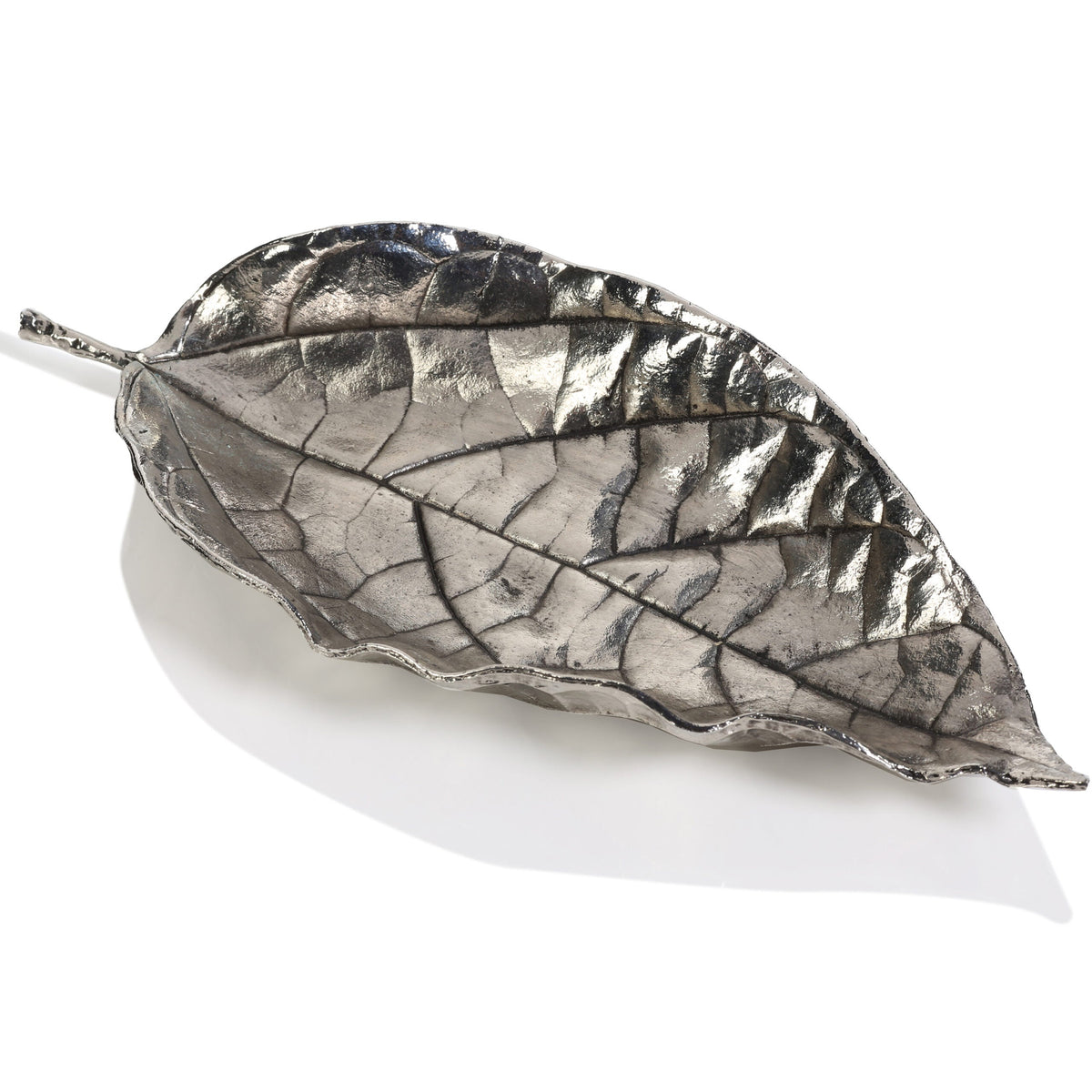 Osage Orange Leaf Antique Pewter Tray