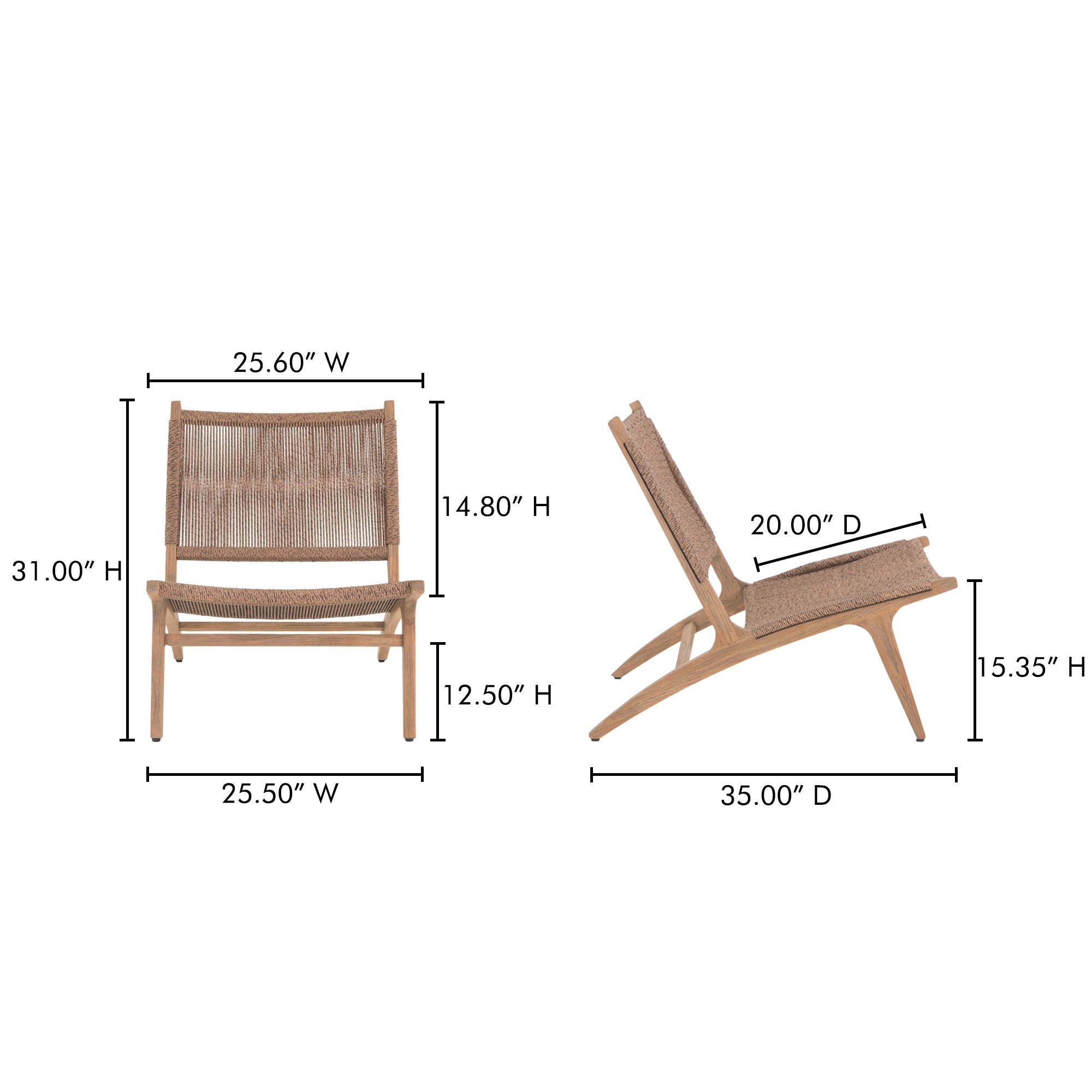 Palma Outdoor Lounge Chair Moes Home Collection Mhc Cv 1022 02 14
