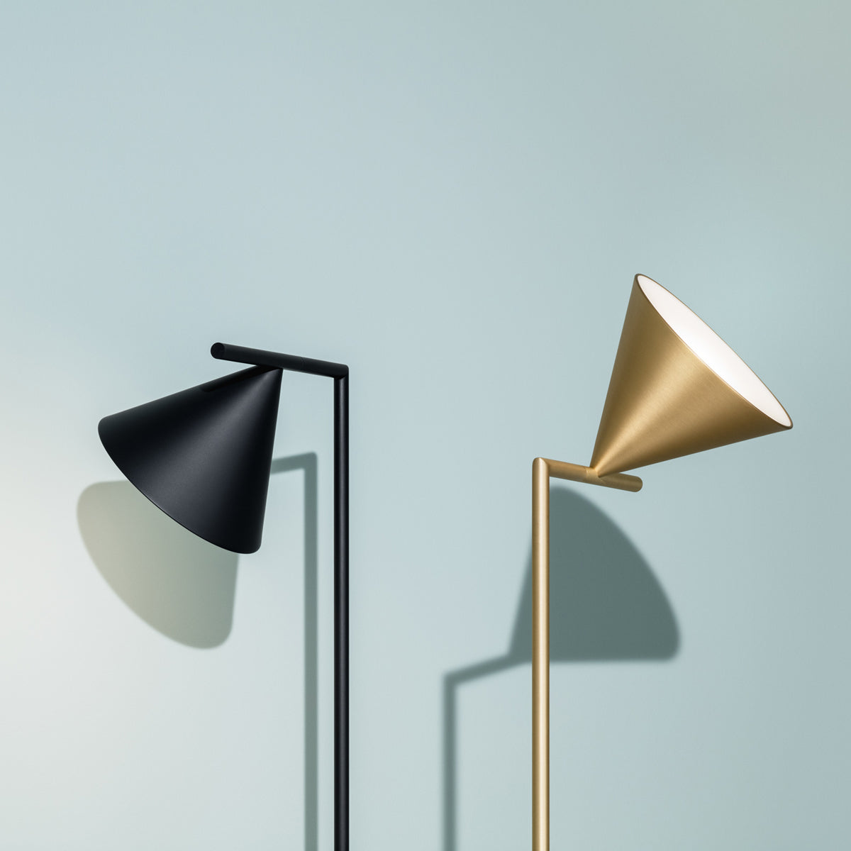 Captain Flint Steel Floor Lighting in Various Colors & Sizes