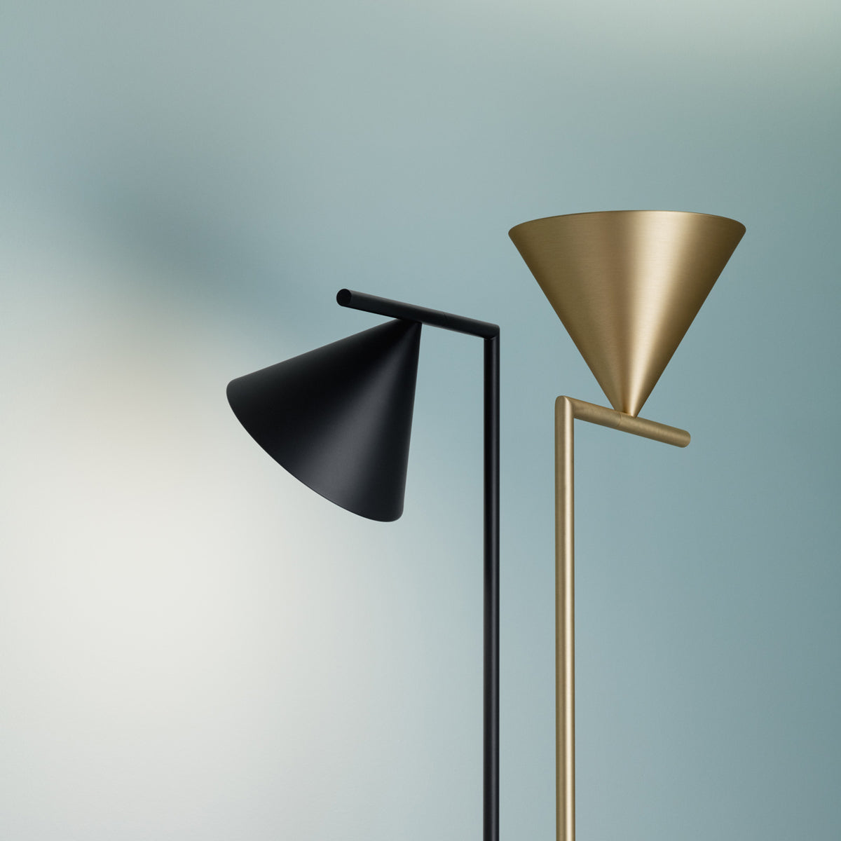 Captain Flint Steel Floor Lighting in Various Colors & Sizes