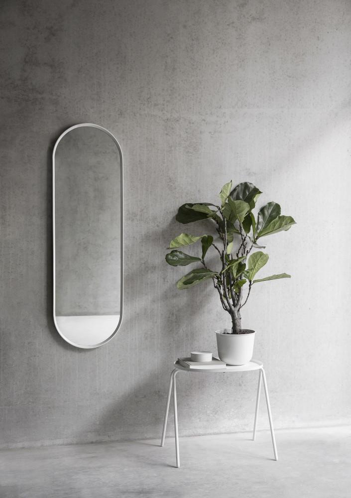 Oval Wall Mirror in Black design by Menu