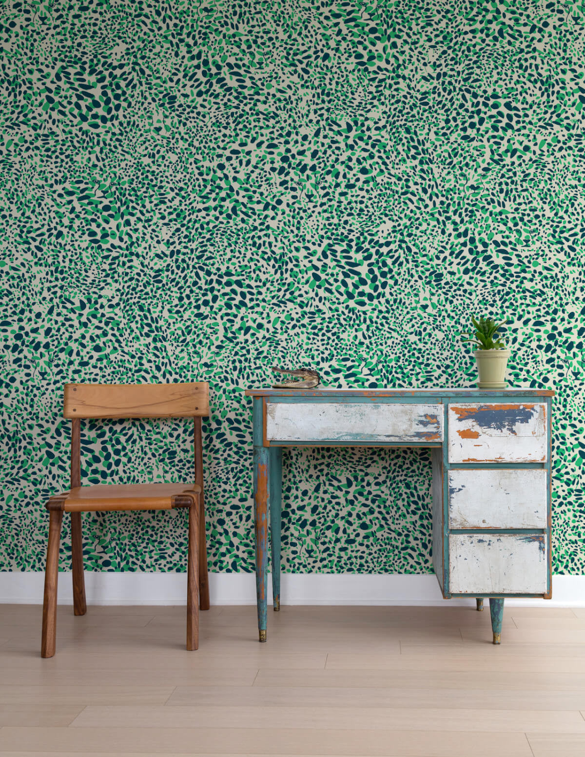 Cheetah Vision Wallpaper in Grassland design by Aimee Wilder