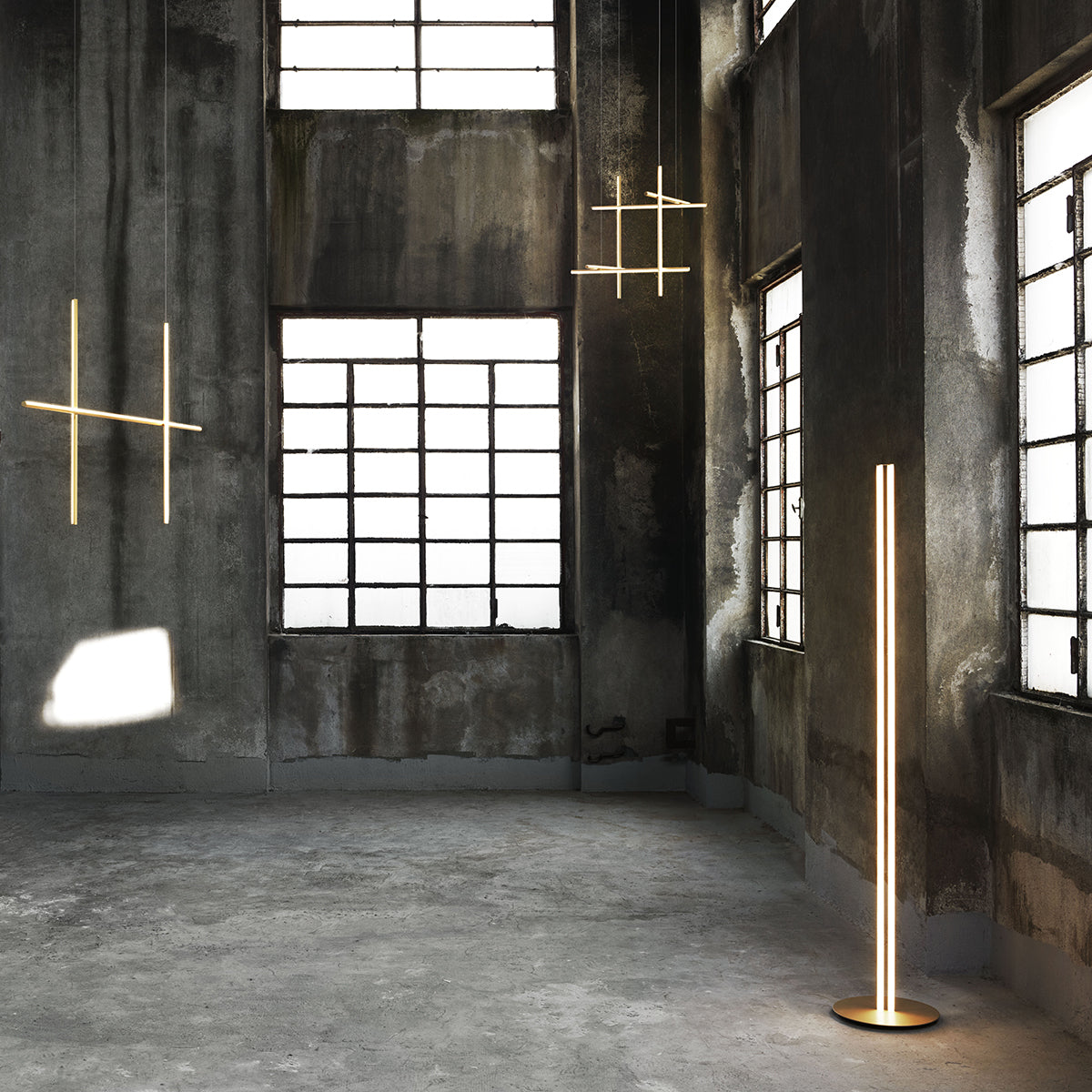 Coordinates Extruded aluminium Champagne Wall & Ceiling Lighting