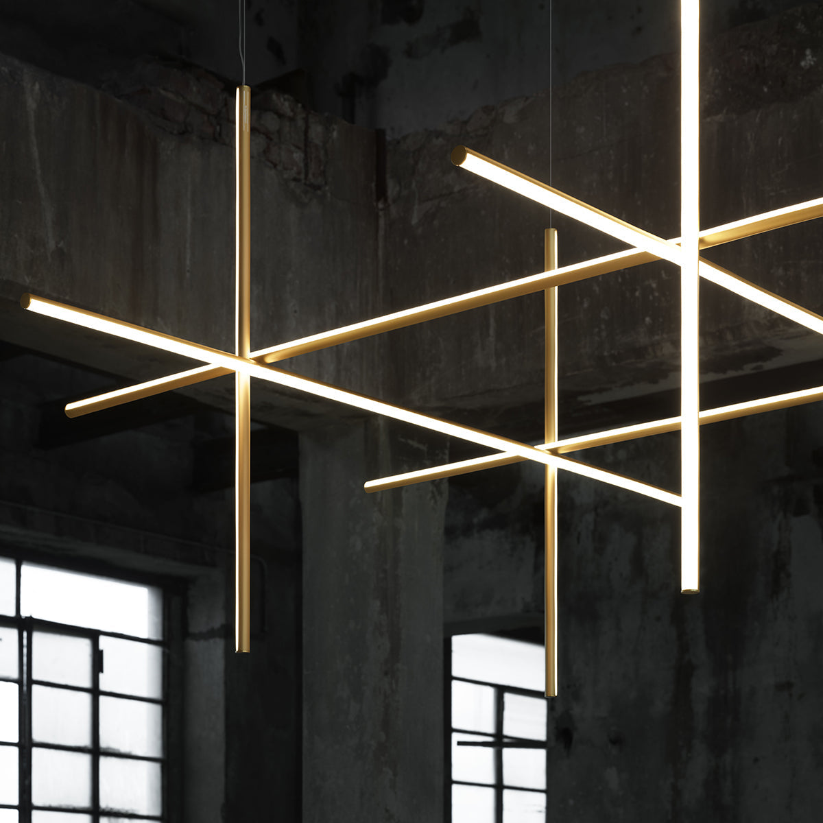 Coordinates Extruded aluminium Champagne Pendant Lighting