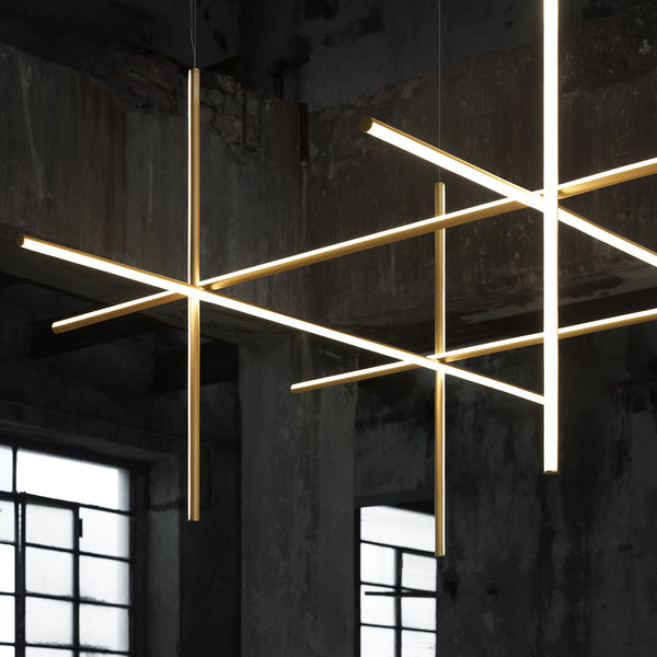 Coordinates Extruded aluminium Champagne Pendant Lighting