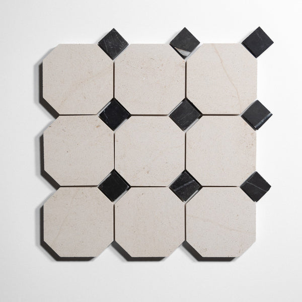 Crema Accent Nero St. Gabriel Tile Sample