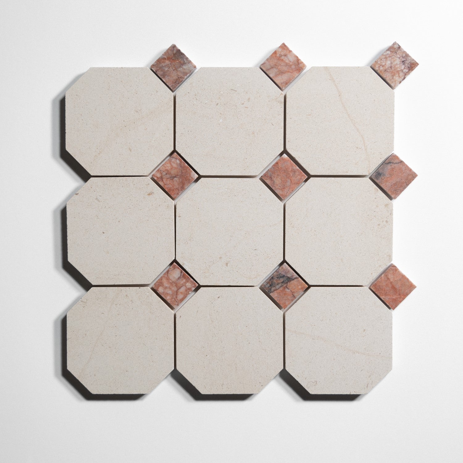Crema Accent Rojo Breccia Tile Sample