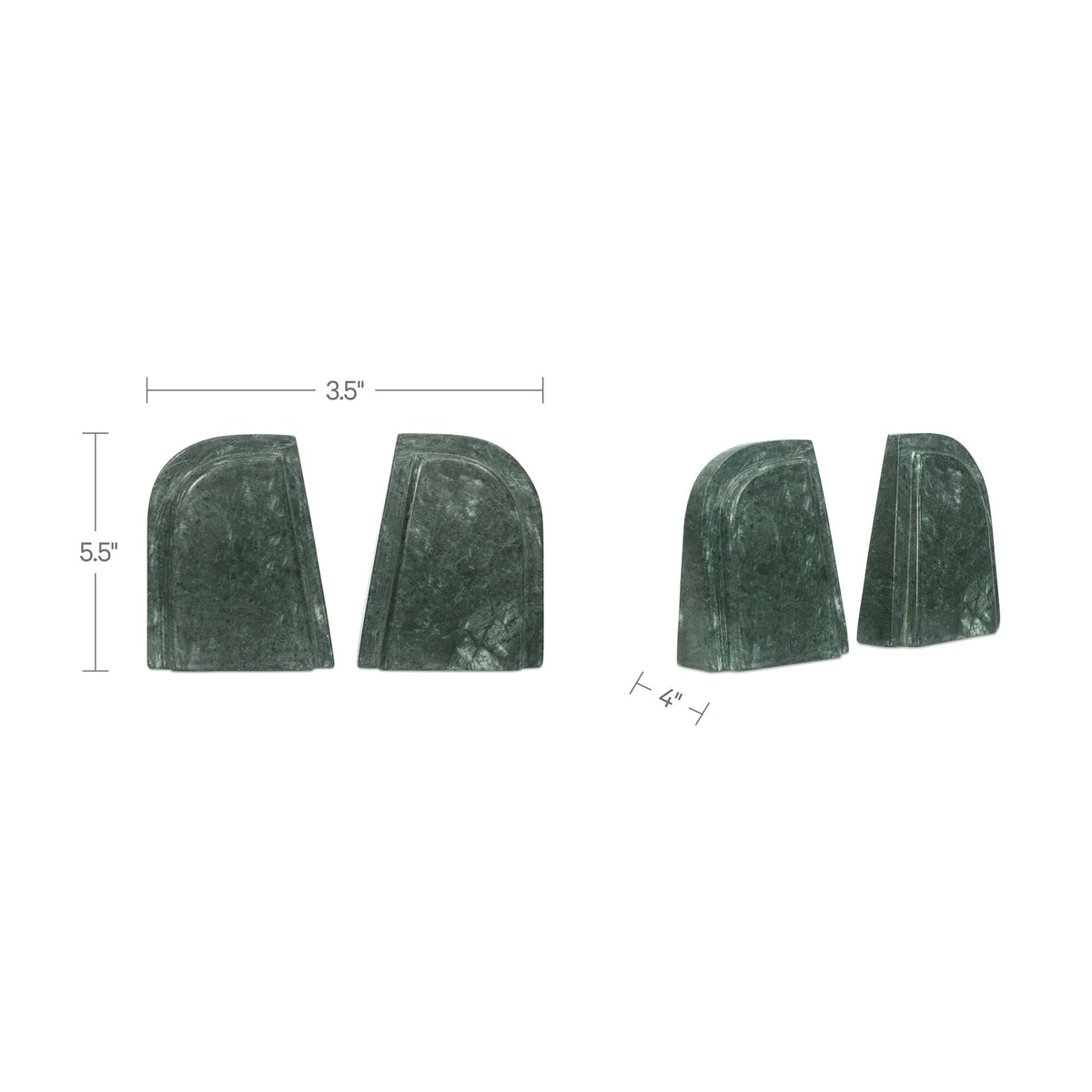 Zane Marble Bookends Set of 2