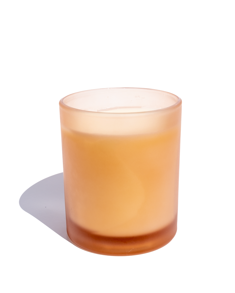 Tuscan Leather Heavy Rock Glass Candle D L813Kh5 1