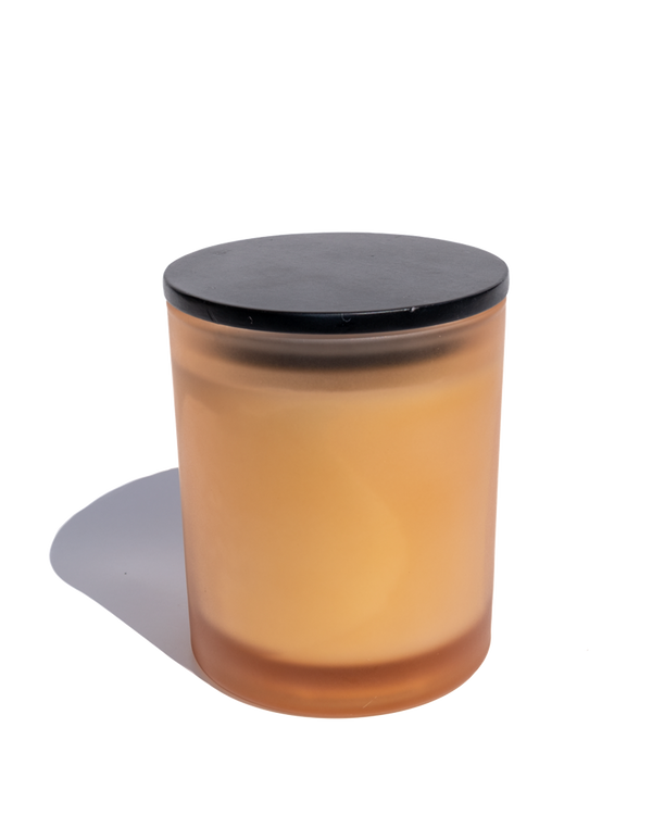 Tuscan Leather Heavy Rock Glass Candle D L813Kh5 4