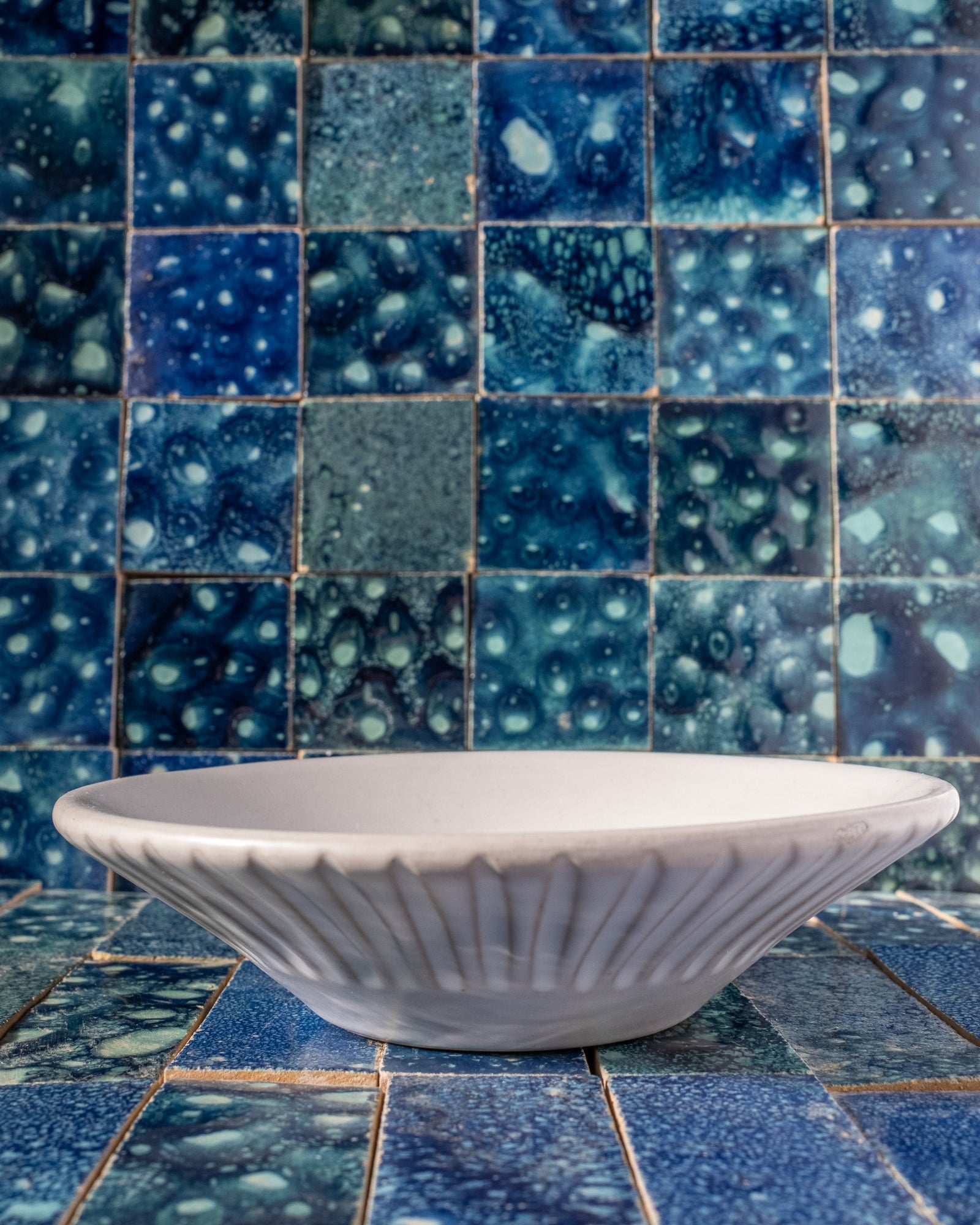 Zellige Dark Blue Mosaic Plaque Uvn 2000162 2