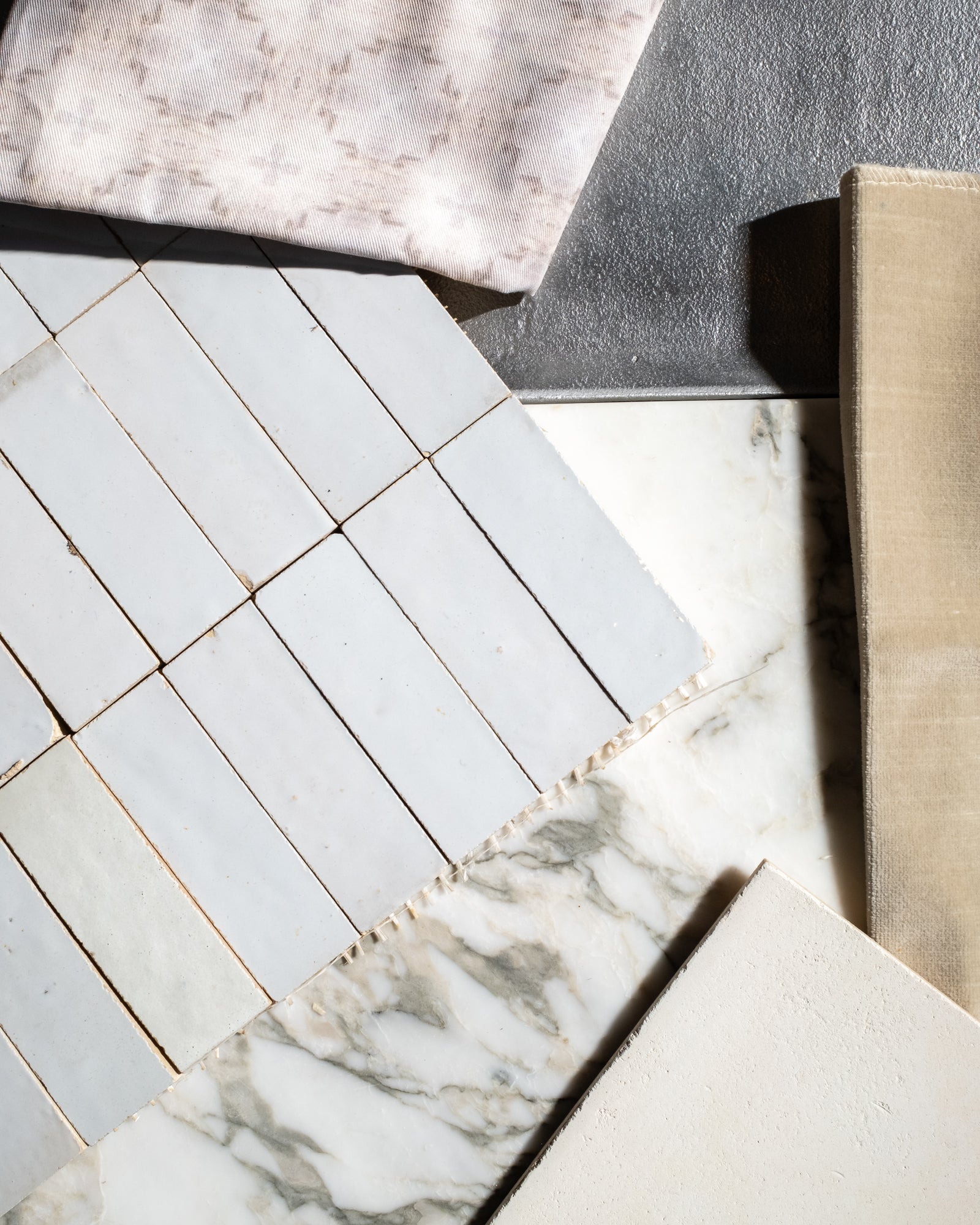 Zellige Off White Plaque Stacked Vertical