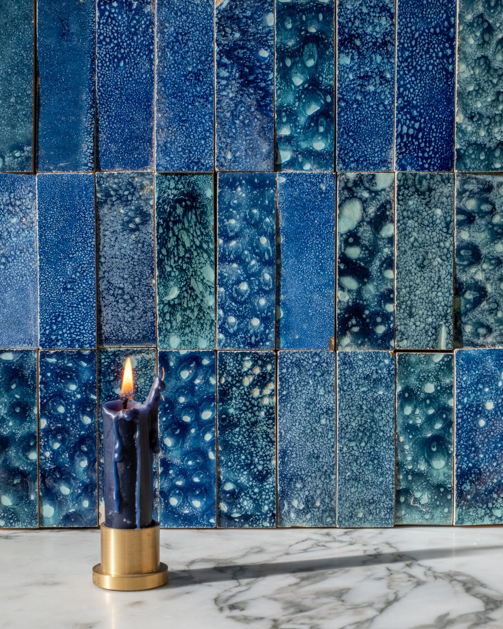 Zellige Dark Blue Mosaic Plaque Uvn 2000163 2