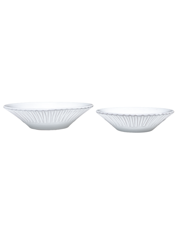 Milk White Lines Coupelle - Set of 4
