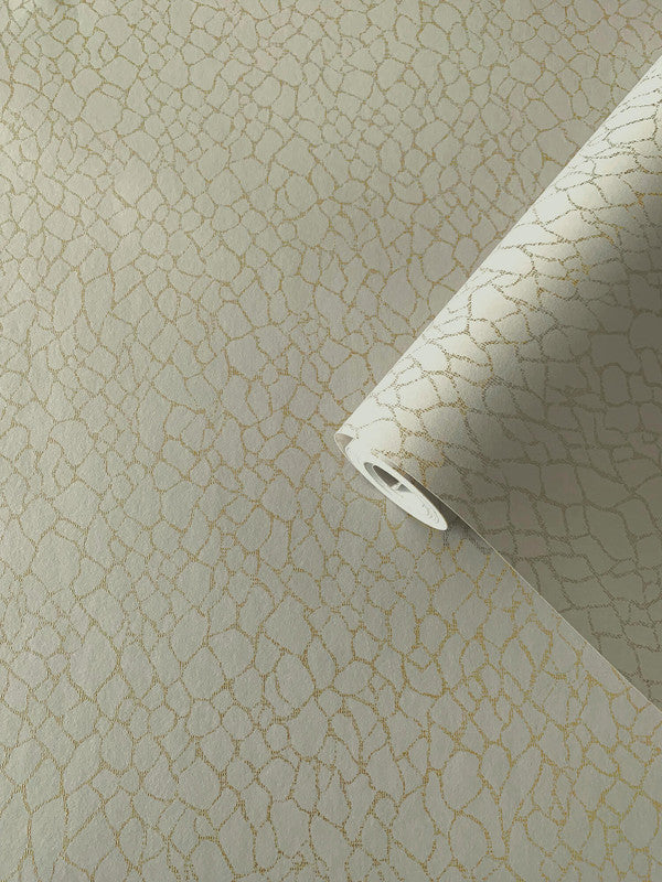 Webbing Geometric Wallpaper in Beige