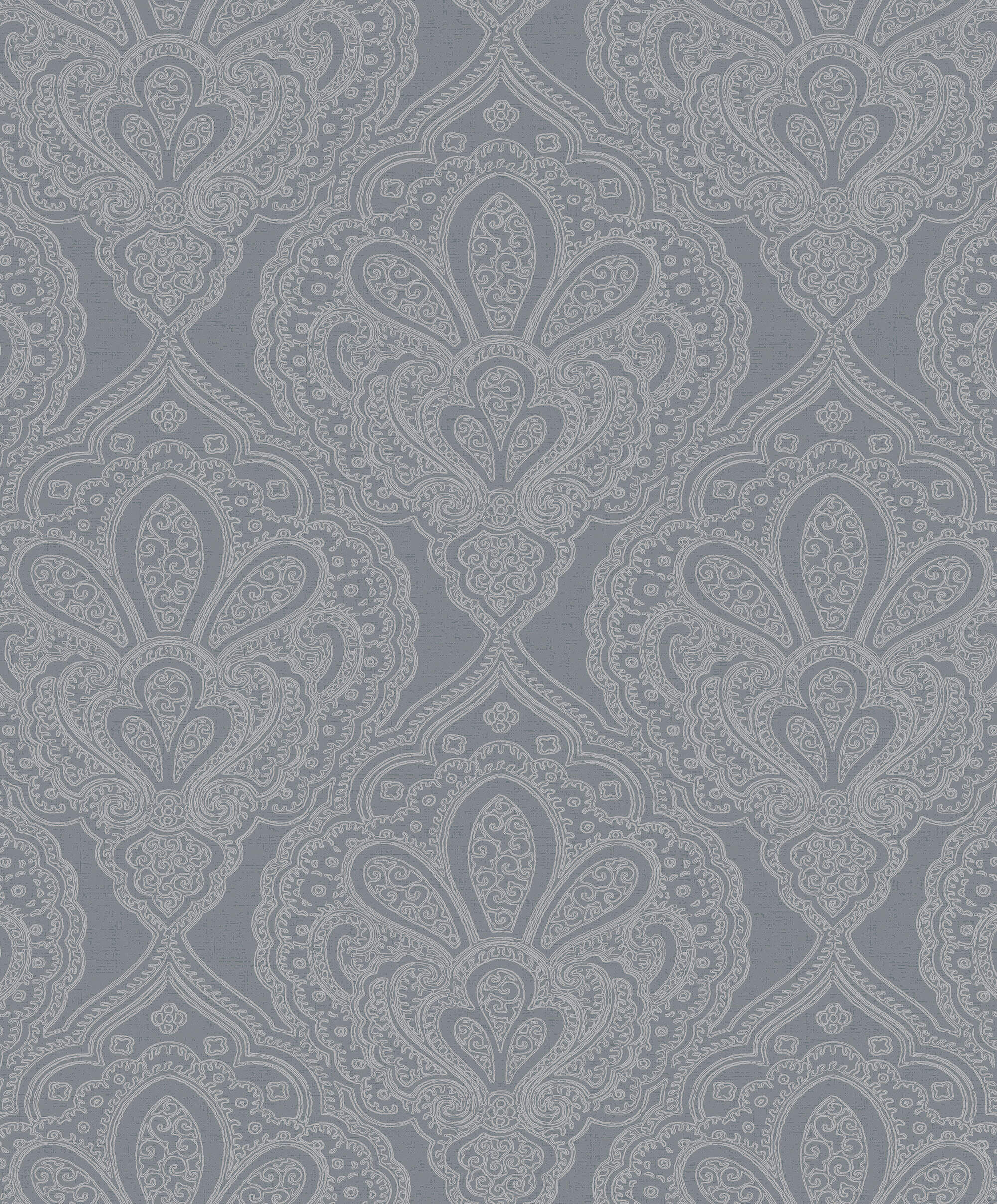 sample mehndi damask grey silver from the emporium collection by galerie wallcoverings 1