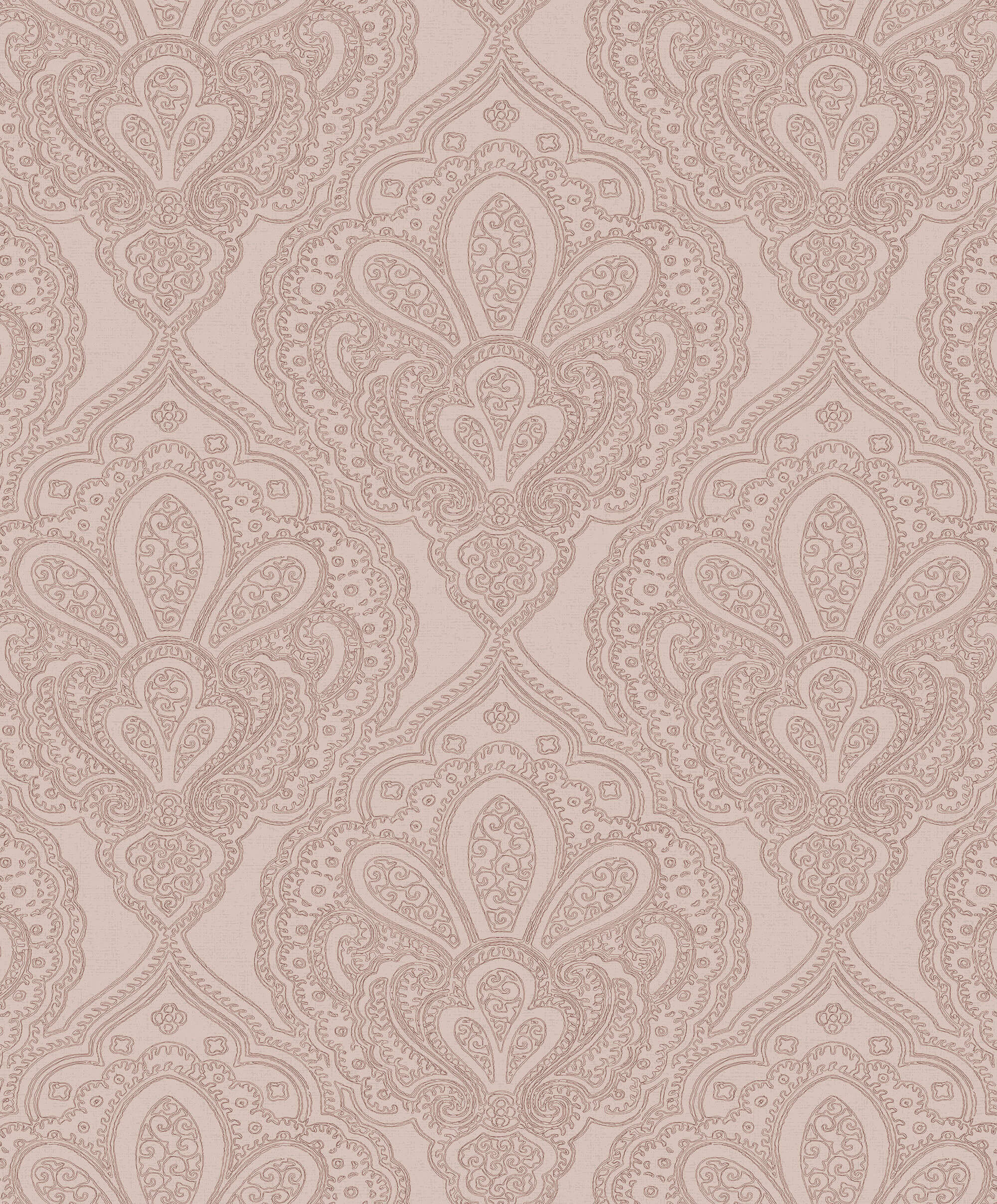 Mehndi Damask Pink/Rose Gold from the Emporium Collection by Galerie Wallcoverings