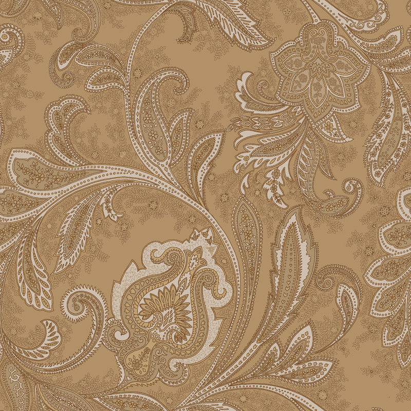 Sample Paisley Wallpaper in Bronze/Brown