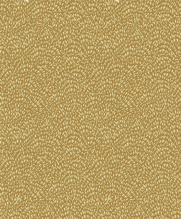Fan Fleck Wallpaper in Deep Gold
