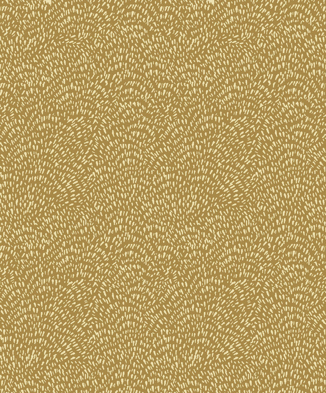 Sample Fan Fleck Wallpaper in Deep Gold