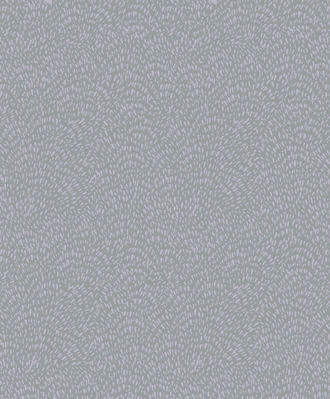 Fan Fleck Wallpaper in Deep Silver Grey
