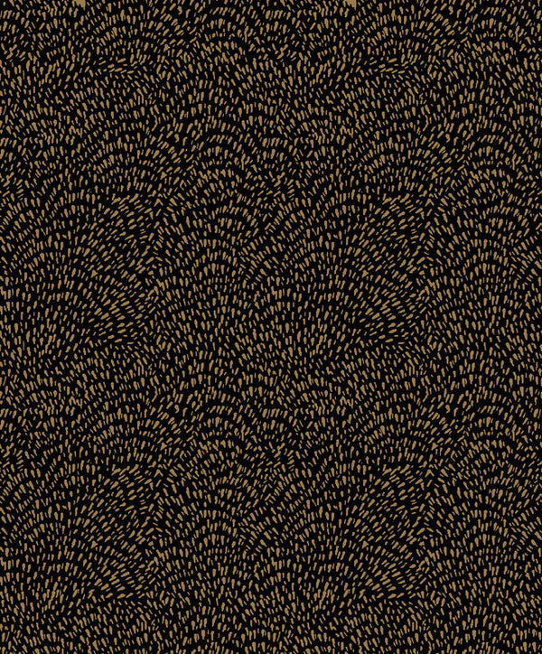 Fan Fleck Wallpaper in Rose Gold/Black