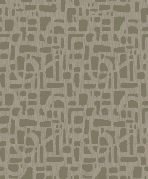 Chunky Geo Wallpaper in Gold/Beige