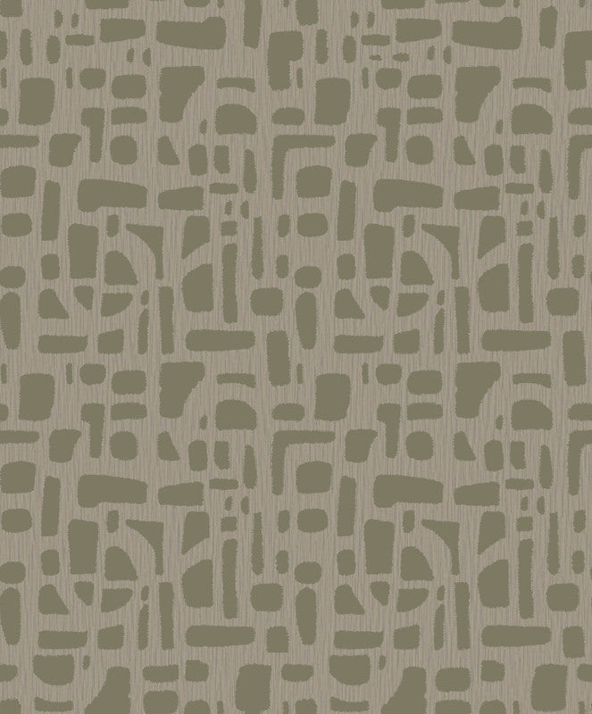 Sample Chunky Geo Wallpaper in Gold/Beige