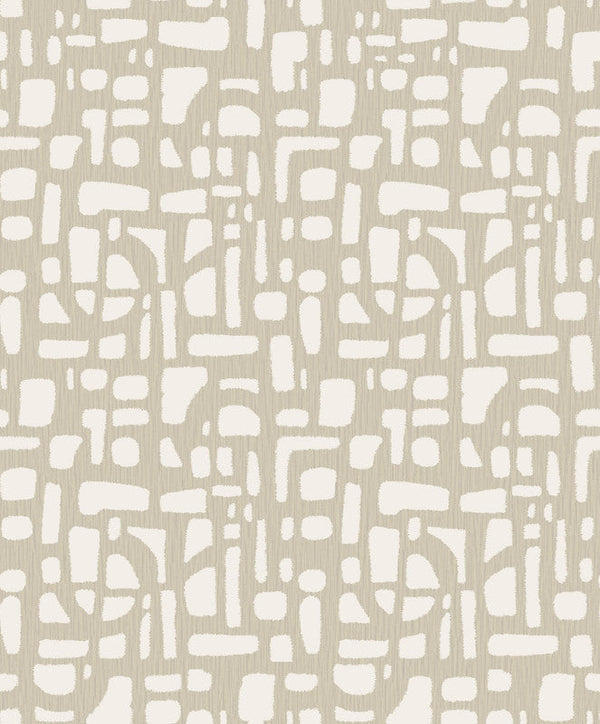 Chunky Geo Wallpaper in Cream/Beige