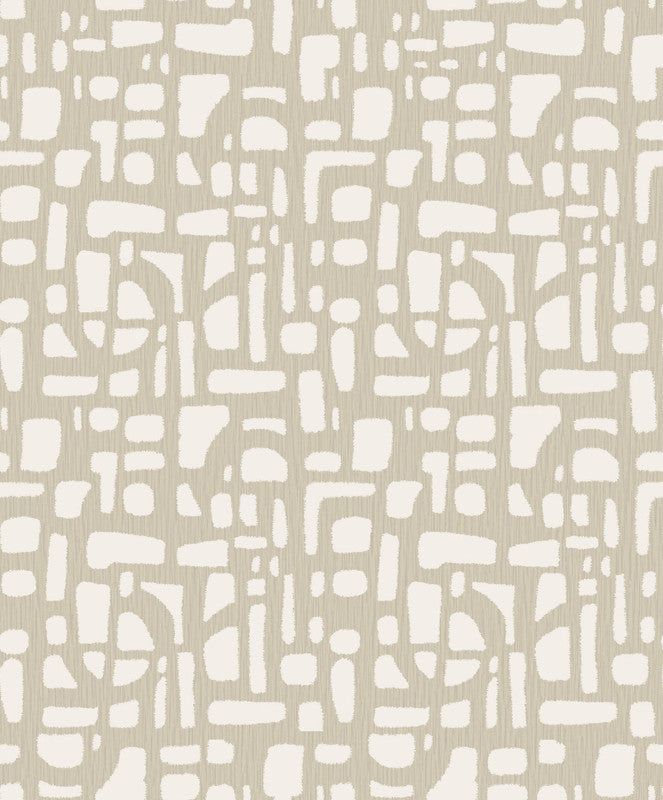 Sample Chunky Geo Wallpaper in Cream/Beige