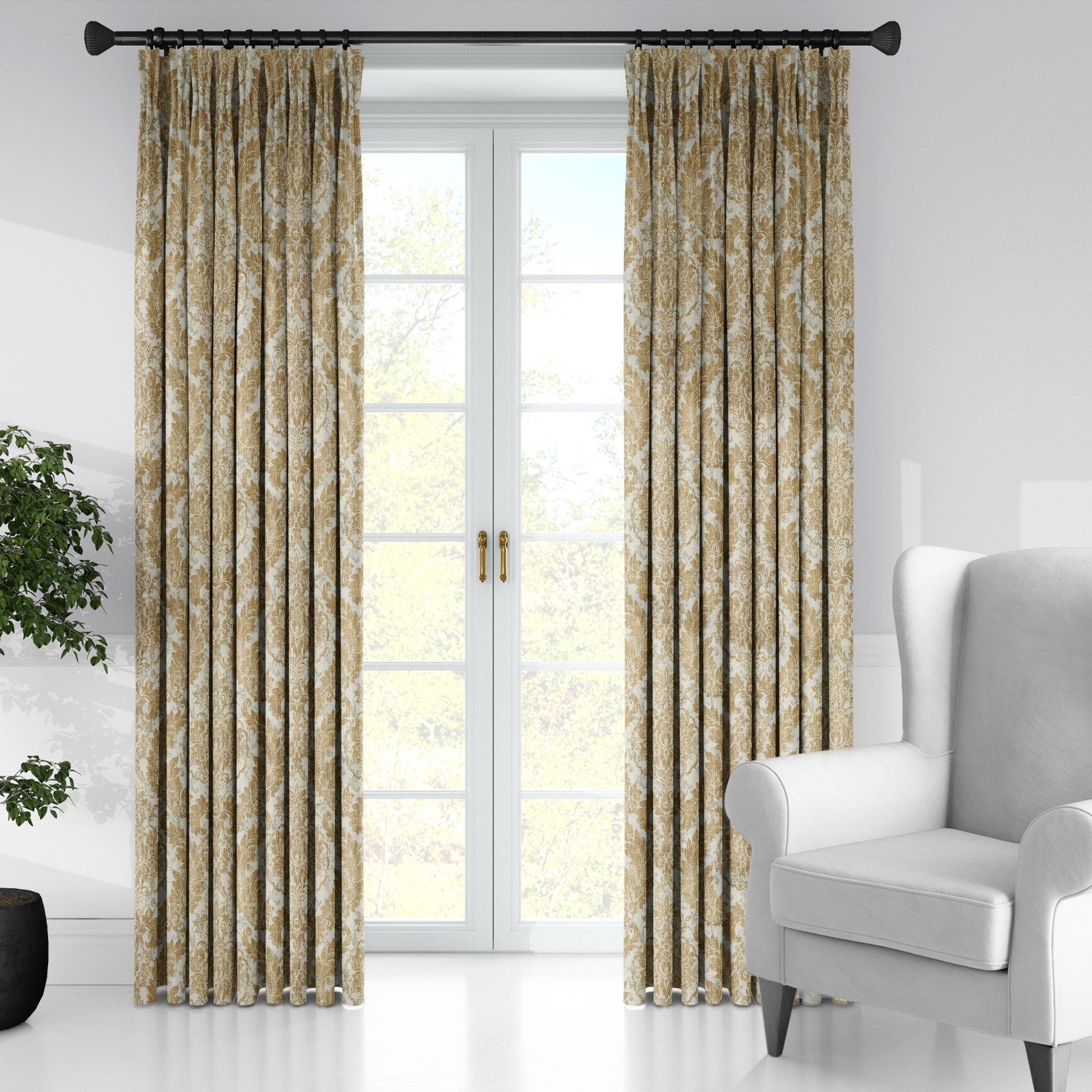 Damaskus Linen Gold Drapery 3
