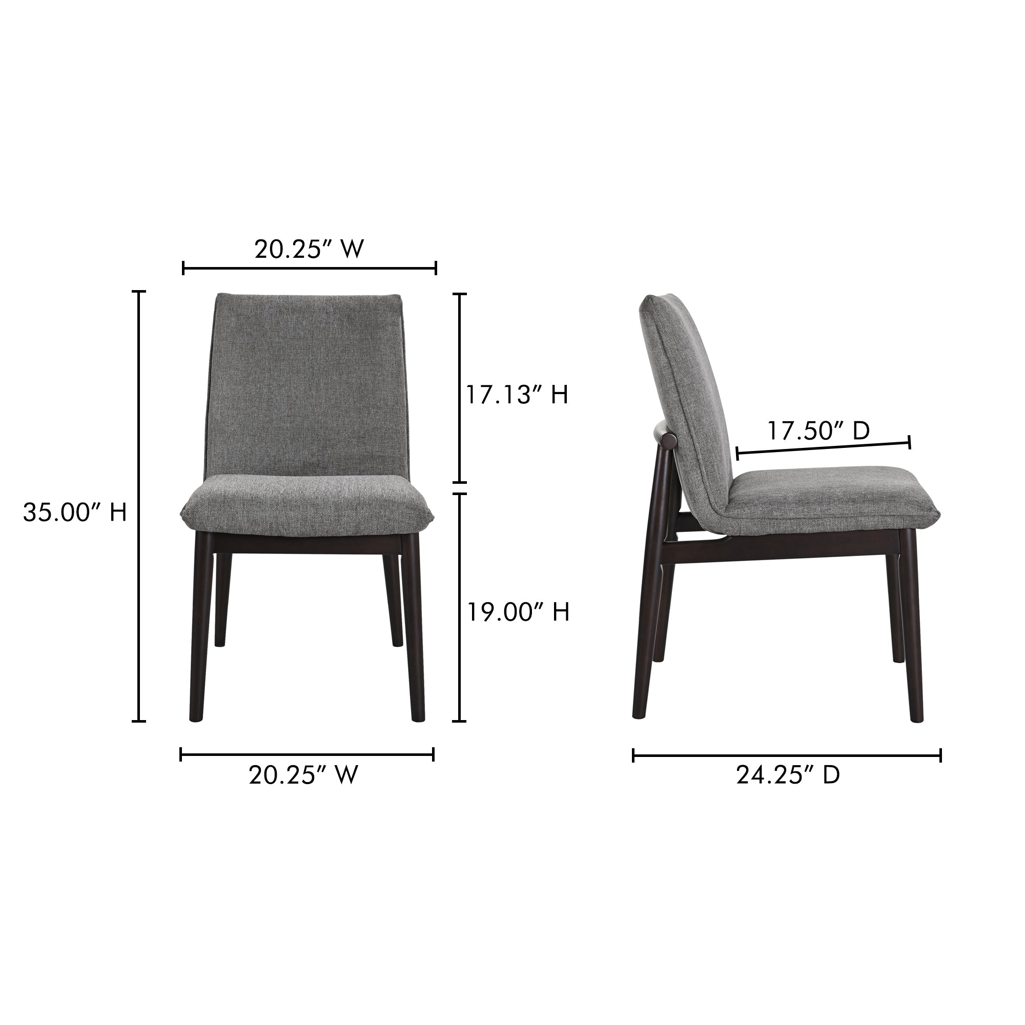 Charlie Dining Chair Set Of 2 Moes Home Collection Mhc Eq 1023 34 14