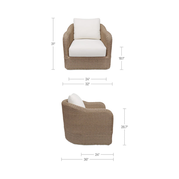 Bodhi Outdoor Swivel Accent Chair