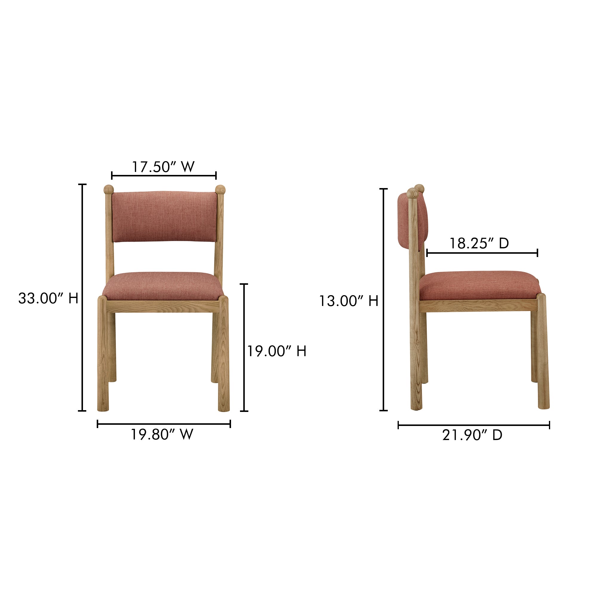 Villetta Dining Chair Set Of 2 Moes Home Collection Mhc Ew 1032 37 4
