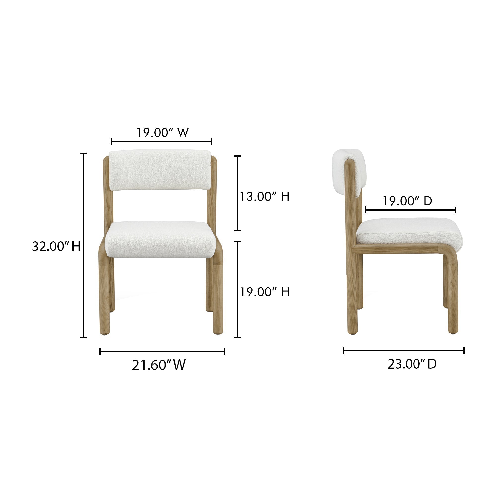 April Dining Chair Set Of 2 Moes Home Collection Mhc Ew 1033 20 12