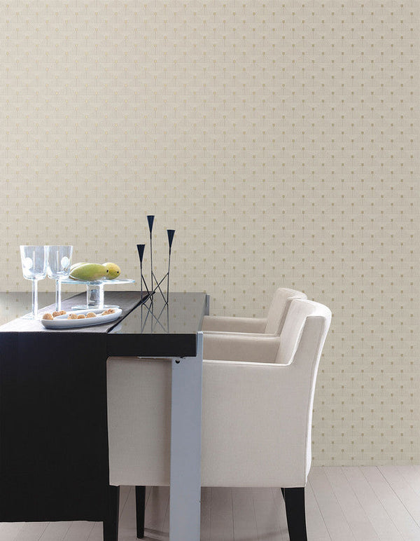 Geo Key Wallpaper in Cream/Gold
