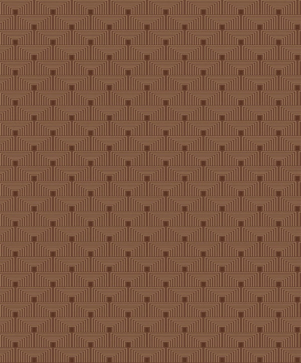 Geo Key Wallpaper in Orange/Rose