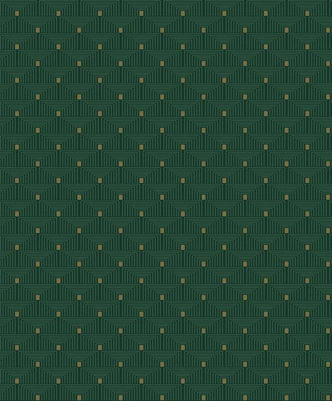Sample Geo Key Wallpaper in Green/Gold
