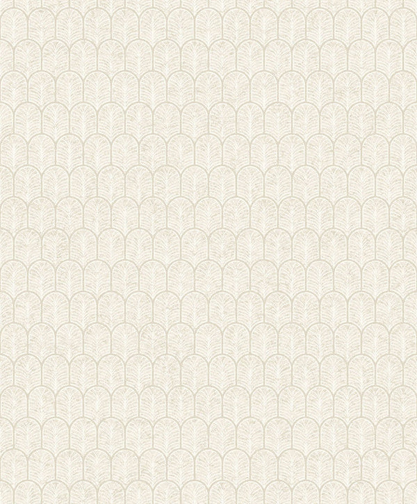Geo Arch Art Deco Wallpaper in Cream